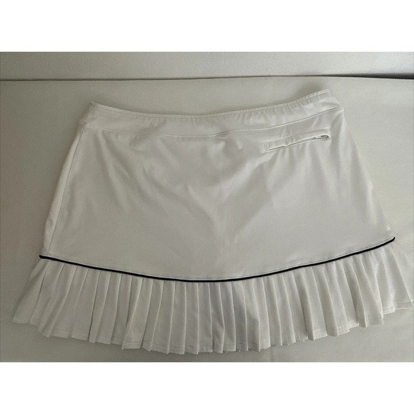 Slazenger Pull On A-Line Pleated Tennis Skirt Skort Women's Large White (Shorts) - Picture 4 of 12